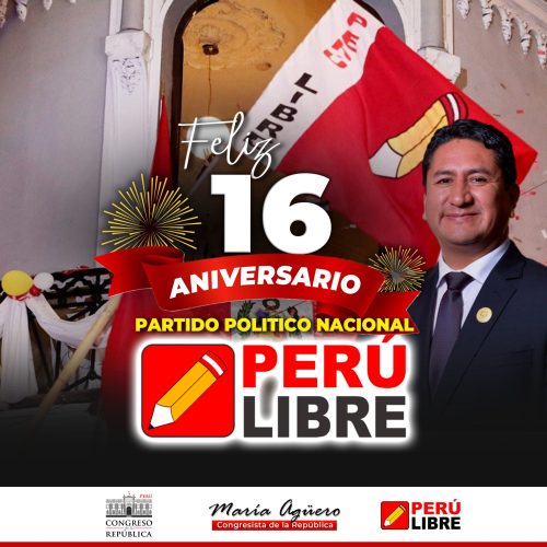 Discurso de Vladimir Cerrón por el XVI aniversario de fundación de Perú Libre